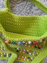 Load image into Gallery viewer, Beaded Crochet Tote Bag