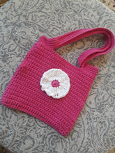 Load image into Gallery viewer, Hot Pink Crochet Tote Bag