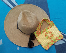 Load image into Gallery viewer, Yellow & Multi-Color Crochet Tote Bag