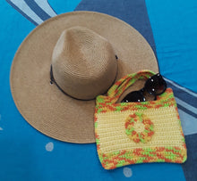 Load image into Gallery viewer, Yellow & Multi-Color Crochet Tote Bag