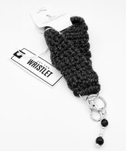 Load image into Gallery viewer, Black Glow In The Dark Key Fob Wristlet