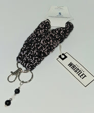 Load image into Gallery viewer, Black Glow In The Dark Key Fob Wristlet