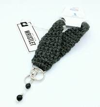 Load image into Gallery viewer, Black Glow In The Dark Key Fob Wristlet