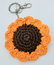 Load image into Gallery viewer, Flower Keychain - Brown & Orange