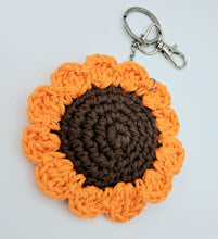 Load image into Gallery viewer, Flower Keychain - Brown & Orange