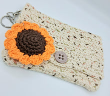 Load image into Gallery viewer, Flower Keychain - Brown & Orange