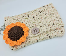 Load image into Gallery viewer, Flower Keychain - Brown & Orange