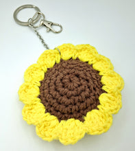 Load image into Gallery viewer, Flower Keychain - Brown & Yellow