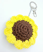 Load image into Gallery viewer, Flower Keychain - Brown & Yellow
