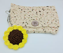 Load image into Gallery viewer, Flower Keychain - Brown & Yellow
