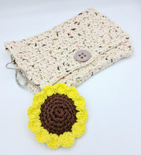 Load image into Gallery viewer, Flower Keychain - Brown & Yellow