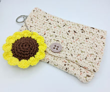 Load image into Gallery viewer, Flower Keychain - Brown & Yellow