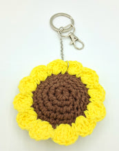 Load image into Gallery viewer, Flower Keychain - Brown & Yellow