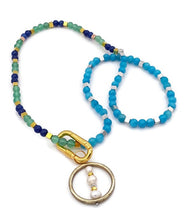 Load image into Gallery viewer, Calcite Bead & Fresh Water Pearl Stretch Necklace and Earring Set