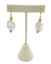 Load image into Gallery viewer, Peridot Color Calcite Bead & Fresh Water Pearl Necklace and Earring Set