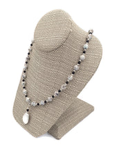 Load image into Gallery viewer, White Stone & Ceramic Bead Stretch Necklace and Earring Set