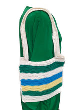 Load image into Gallery viewer, Summer Stripe Crochet Tote Bag