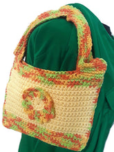 Load image into Gallery viewer, Yellow & Multi-Color Crochet Tote Bag