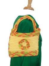Load image into Gallery viewer, Yellow & Multi-Color Crochet Tote Bag