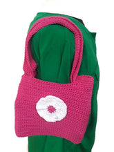 Load image into Gallery viewer, Hot Pink Crochet Tote Bag