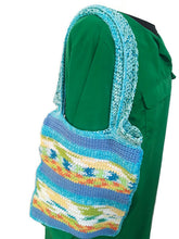 Load image into Gallery viewer, Blue Lagoon Crochet Tote Bag