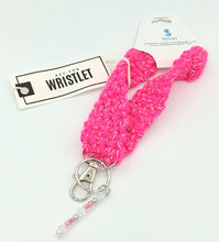 Load image into Gallery viewer, Hot Pink Glow In The Dark Key Fob Wristlet