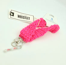 Load image into Gallery viewer, Hot Pink Glow In The Dark Key Fob Wristlet