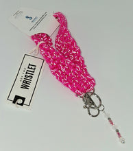 Load image into Gallery viewer, Hot Pink Glow In The Dark Key Fob Wristlet