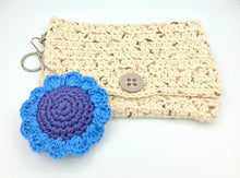 Load image into Gallery viewer, Flower Keychain - Purple & Blue
