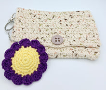 Load image into Gallery viewer, Flower Keychain -Yellow & Purple