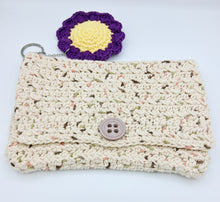 Load image into Gallery viewer, Flower Keychain -Yellow & Purple