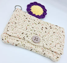 Load image into Gallery viewer, Flower Keychain -Yellow & Purple