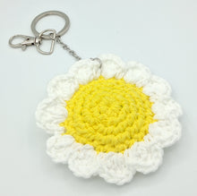 Load image into Gallery viewer, Flower Keychain - Yellow & White