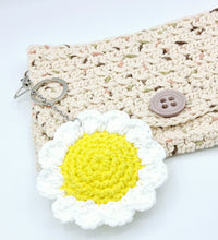 Load image into Gallery viewer, Flower Keychain - Yellow & White