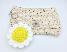 Load image into Gallery viewer, Flower Keychain - Yellow & White
