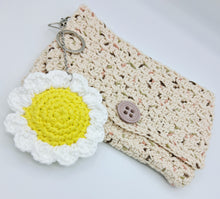 Load image into Gallery viewer, Flower Keychain - Yellow & White