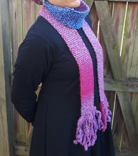 Load image into Gallery viewer, Berry Color Block Skinnee Scarf