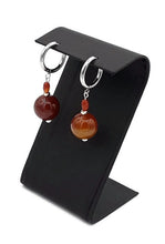 Load image into Gallery viewer, Amber Color Quartzite Huggie Earrings