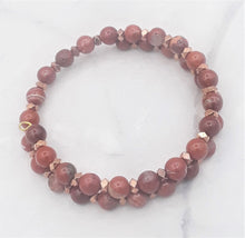 Load image into Gallery viewer, Brecciated Jasper Memory Wire Wrap Bracelet