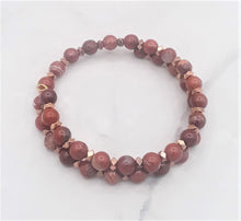 Load image into Gallery viewer, Brecciated Jasper Memory Wire Wrap Bracelet