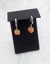 Load image into Gallery viewer, Butterscotch Color Quartzite Huggie Earrings
