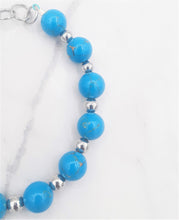 Load image into Gallery viewer, Turquoise Color Calcite Bead Bracelet