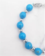 Load image into Gallery viewer, Turquoise Color Calcite Bead Bracelet