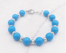 Load image into Gallery viewer, Turquoise Color Calcite Bead Bracelet