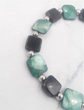 Load image into Gallery viewer, Czech Glass Bead & Stainless Steel Bead Stretch Bracelet
