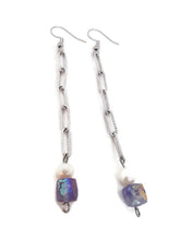 Load image into Gallery viewer, Dina Amethyst Earrings - Extra Long