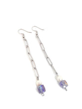 Load image into Gallery viewer, Dina Amethyst Earrings - Extra Long