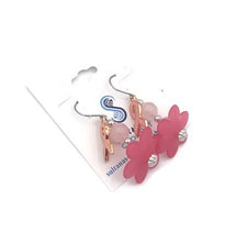 Load image into Gallery viewer, Tutu Breast Cancer Awareness Earrings with Rose Quartz