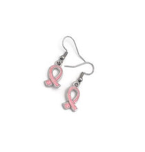 Load image into Gallery viewer, Lily Breast Cancer Awareness Earrings