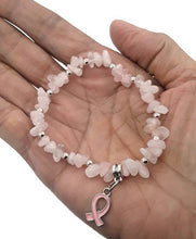 Load image into Gallery viewer, Rose Quartz Nugget Bead Stretch Bracelet